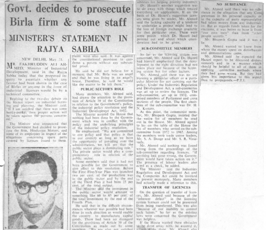 Government Decides to Prosecute Birla Firm and Some Staff