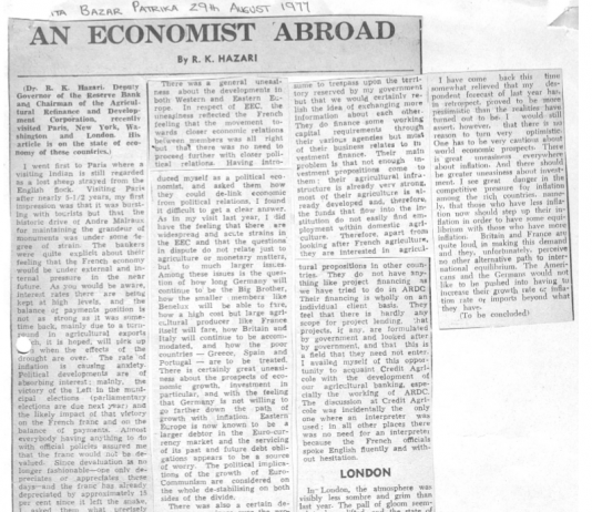 An Economist Abroad