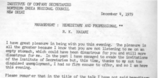 Management: Hereditary and Professional