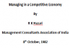 Managing in a Competitive Economy