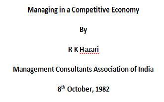 Managing in a Competitive Economy