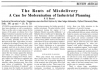 The Rents of Misdelivery A Case for Modernisation of Industrial Planning