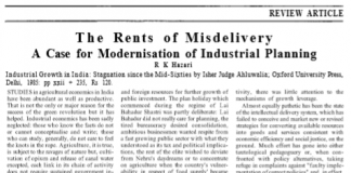 The Rents of Misdelivery A Case for Modernisation of Industrial Planning