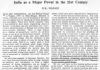 India as a Major Power in the 21st Century
