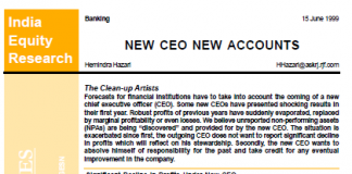 Banking: New CEO New Accounts