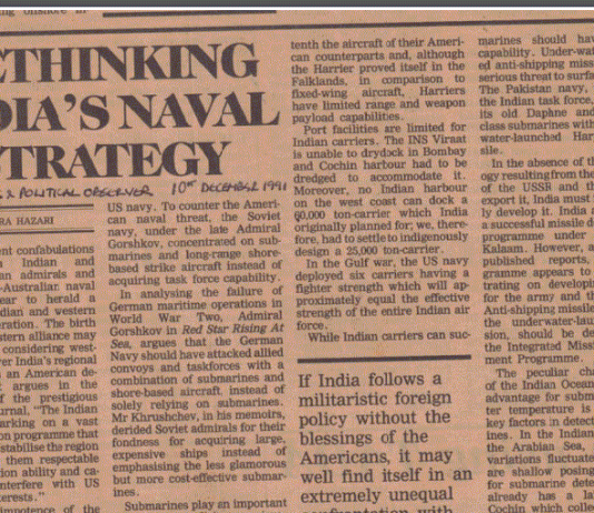 Rethinking India’s Naval Strategy