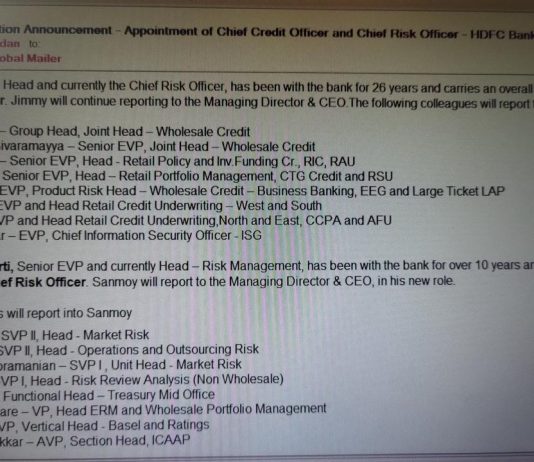 HDFC Bank: Honey, I Shrunk the Chief Risk Officer