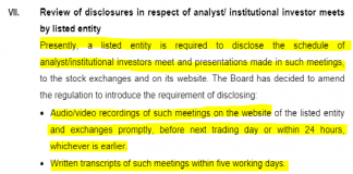SEBI Disclosure Circular, a Blow Against the Exclusive Information Club