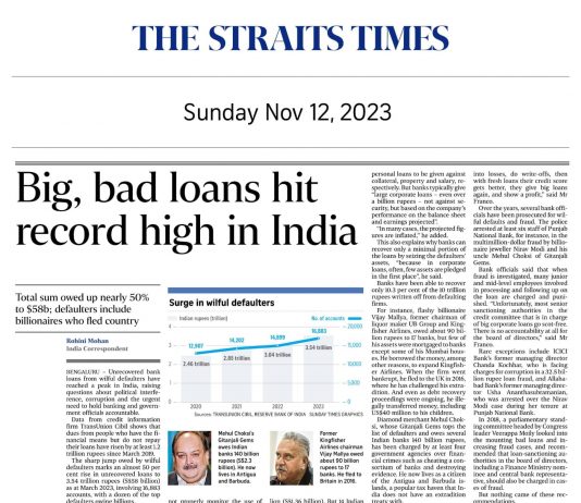 Big, bad loans hit a record high in India