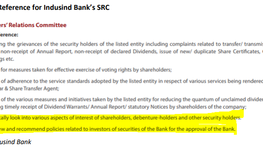 The Need to Reactivate the Stakeholders’ Relationship Committee in the Wake of the IndusInd Bank Fiasco